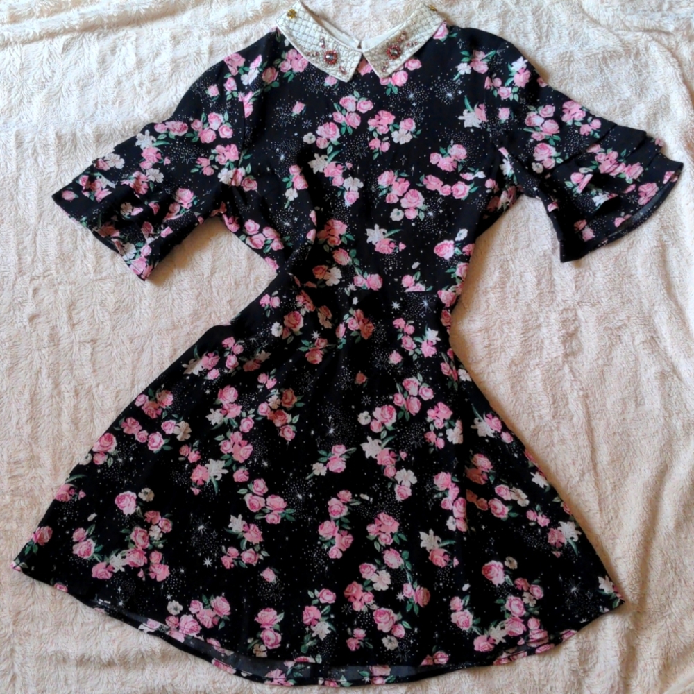 Topshop Space Rose LBD